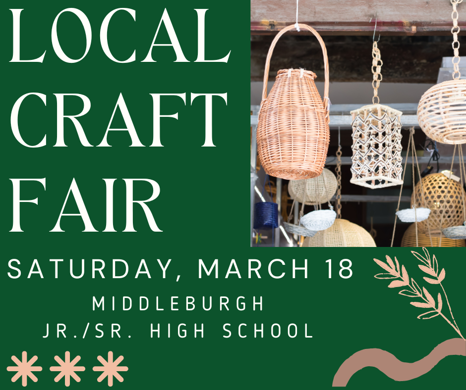 Craft Fair This Saturday Middleburgh Central School District