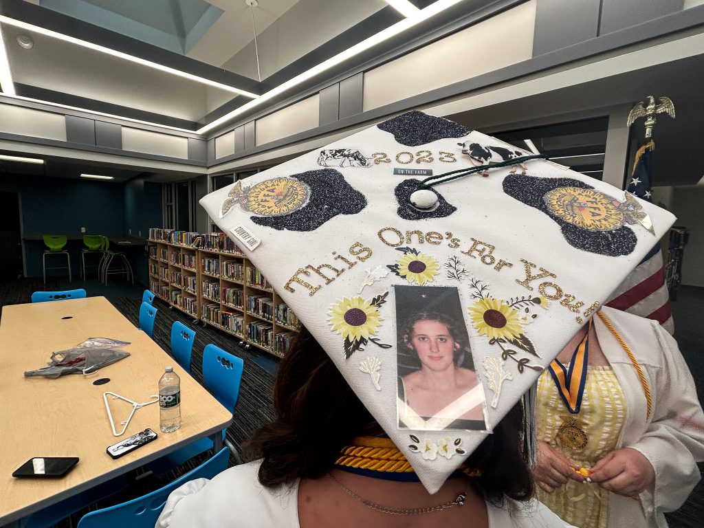 Decorated mortar board