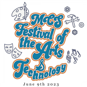 MCS Festival of the Arts and Technology June 9, 2023. Paint pallet, drama masks, musical notes, hammer and wrench