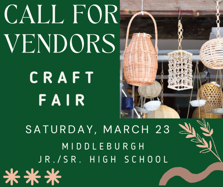 Middleburgh Honor Society Announces Call for Craft Fair Vendors