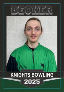 Becker, Knights Bowling, 2025. Teen in bowling shirt.